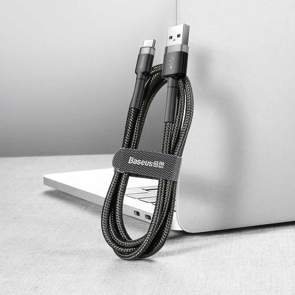 Cablu Baseus Cafule (CATKLF-UG1), USB to Type-C, 2A, 3m, Gri Black