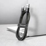 Cablu Baseus Cafule (CATKLF-UG1), USB to Type-C, 2A, 3m, Gri Black