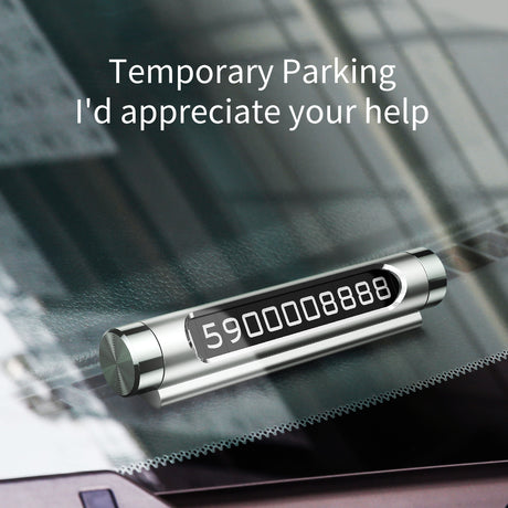 Gadget Baseus Parking Number (ACNUM-01), for Dashboard, Fluorescent Digits, Number Hiding, Weather-Resistant, Non-Slip, Negru