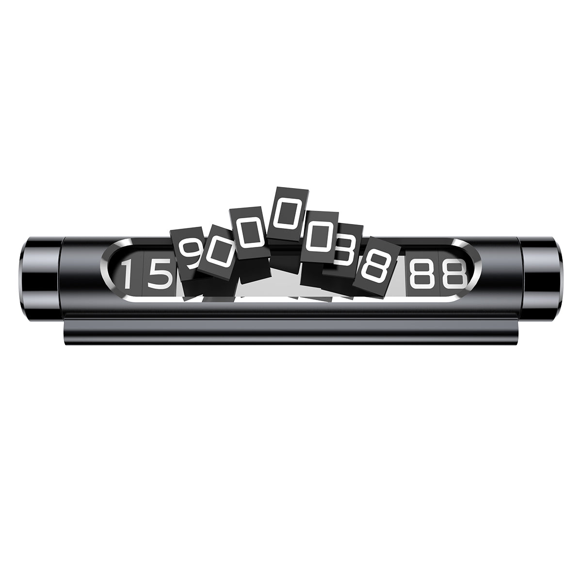 Gadget Baseus Parking Number (ACNUM-01), for Dashboard, Fluorescent Digits, Number Hiding, Weather-Resistant, Non-Slip, Negru