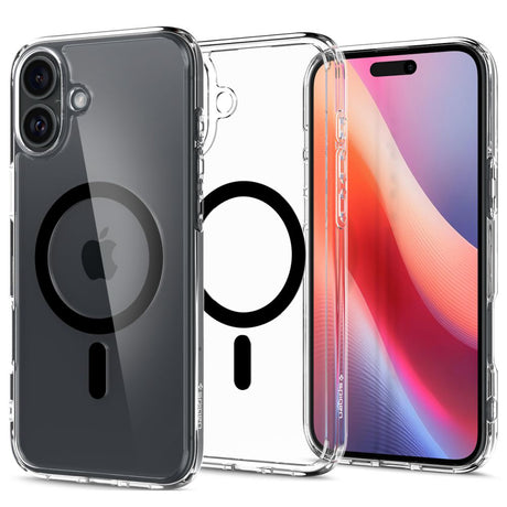 Husa de protectie Spigen Ultra Hybrid MagSafe (ACS08076) compatibil cu iPhone 16 Plus, Negru