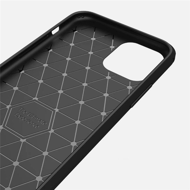 Husa de protectie Techsuit Carbon Silicone compatibil cu iPhone 11 Pro Max, Negru