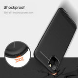 Husa de protectie Techsuit Carbon Silicone compatibil cu iPhone 11 Pro Max, Negru