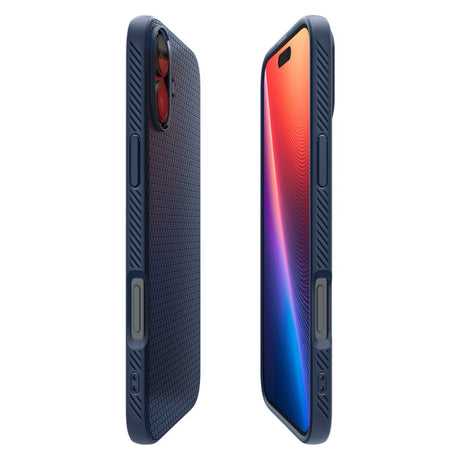 Husa de protectie Spigen Liquid Air (ACS08195) compatibil cu iPhone 16, Bleumarin