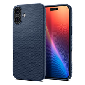 Husa de protectie Spigen Liquid Air (ACS08195) compatibil cu iPhone 16, Bleumarin