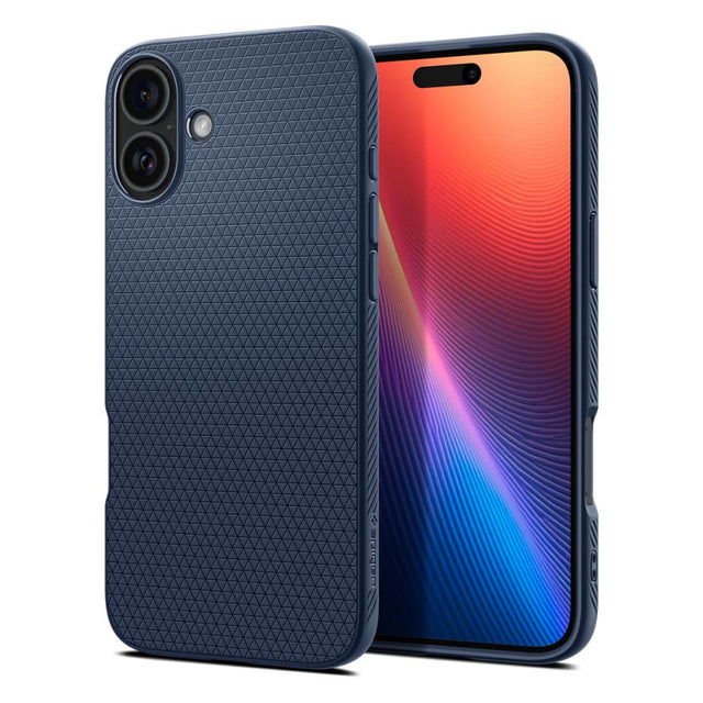 Husa de protectie Spigen Liquid Air (ACS08195) compatibil cu iPhone 16, Bleumarin