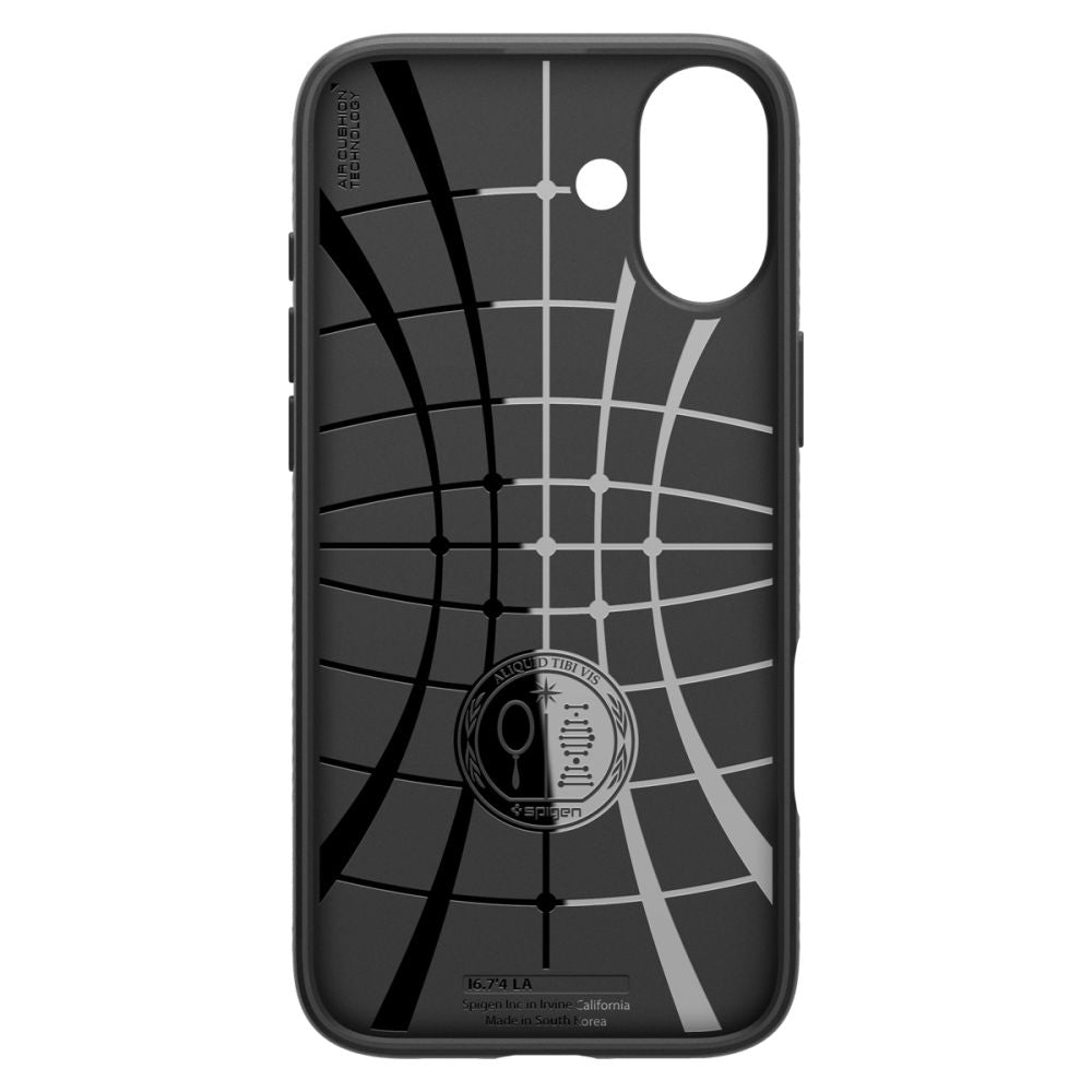 Husa de protectie Spigen Liquid Air (ACS08194) compatibil cu iPhone 16, Negru Mat