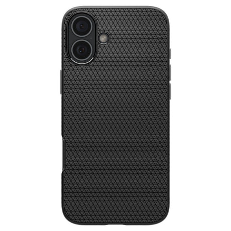 Husa de protectie Spigen Liquid Air (ACS08194) compatibil cu iPhone 16, Negru Mat
