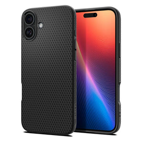 Husa de protectie Spigen Liquid Air (ACS08194) compatibil cu iPhone 16, Negru Mat