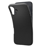 Husa de protectie Spigen Liquid Air (ACS08194) compatibil cu iPhone 16, Negru Mat