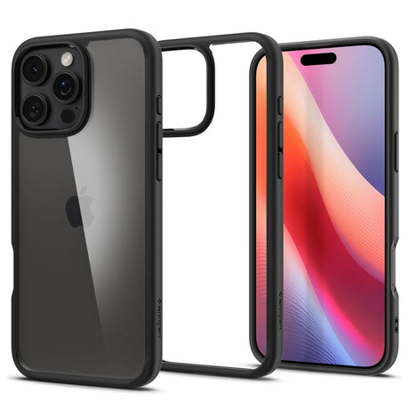 Husa de protectie Spigen Ultra Hybrid (ACS08125) compatibil cu iPhone 16 Pro, Negru Mat