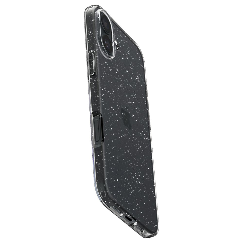Husa de protectie Spigen Liquid Crystal Glitter (ACS08192) compatibil cu iPhone 16, Crystal Quartz