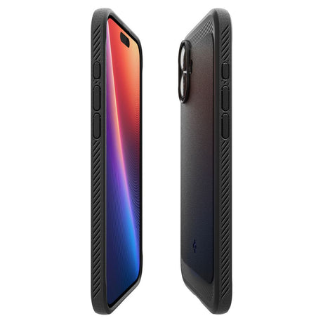 Spigen Rugged Armor MagSafe husă neagră mată pentru iPhone 16