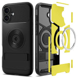 Husa de protectie Spigen Slim Armor MagSafe (ACS08227) compatibil cu iPhone 16, Negru