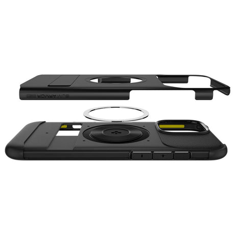 Husa de protectie Spigen Slim Armor MagSafe (ACS08034) compatibil cu iPhone 16 Pro Max, Negru