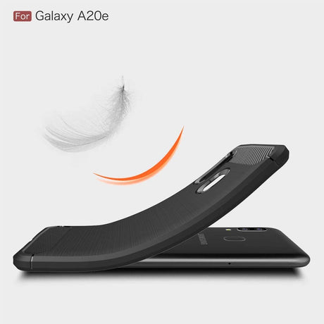 Husa de protectie Techsuit Carbon Silicone compatibil cu Samsung Galaxy A20e, Negru