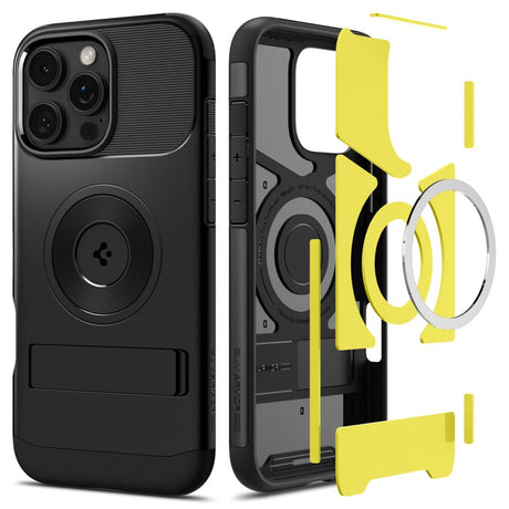 Husa de protectie Spigen Slim Armor MagSafe (ACS08164) compatibil cu iPhone 16 Pro, Negru
