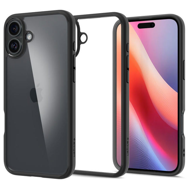 Husa de protectie Spigen Ultra Hybrid (ACS08201) compatibil cu iPhone 16, Negru Mat