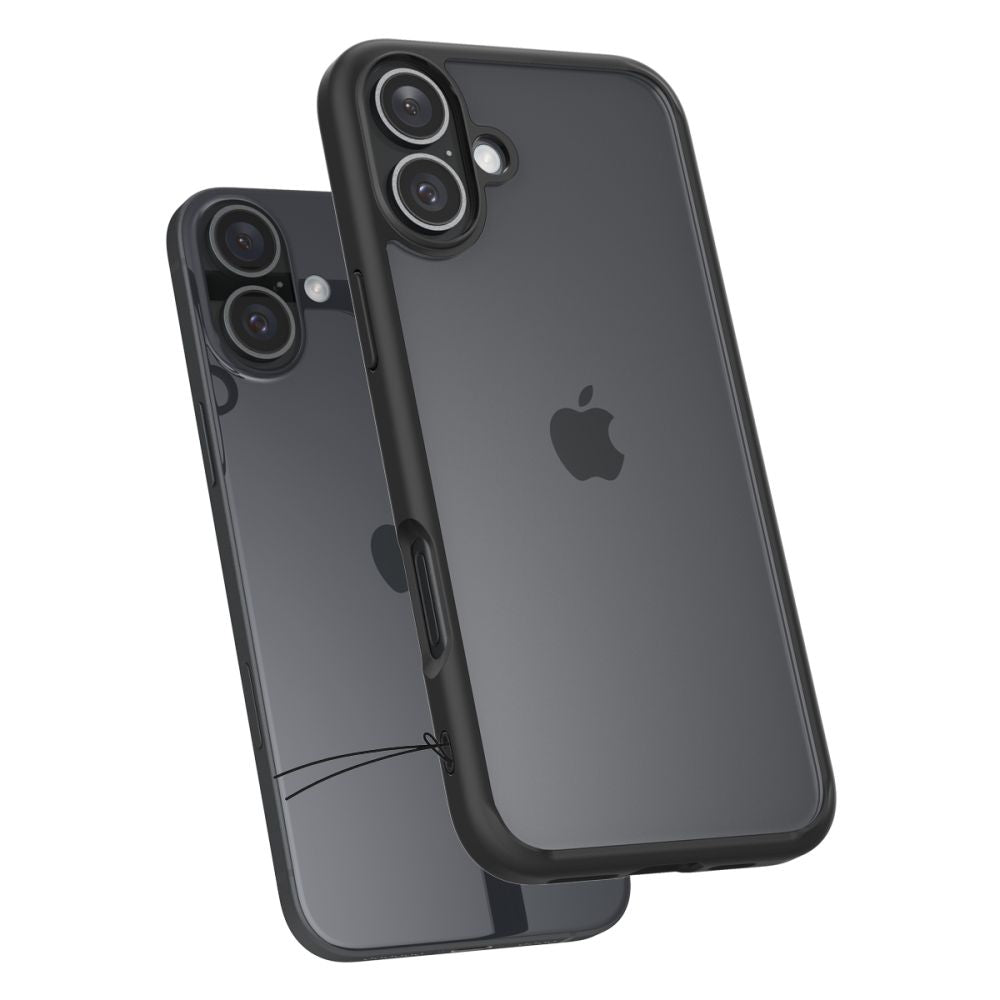 Husa de protectie Spigen Ultra Hybrid (ACS08201) compatibil cu iPhone 16, Negru Mat