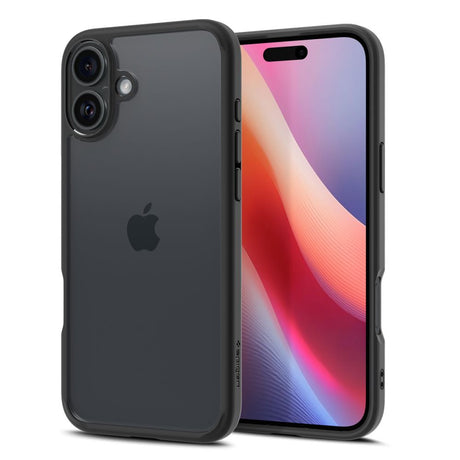 Husa de protectie Spigen Ultra Hybrid (ACS08201) compatibil cu iPhone 16, Negru Mat
