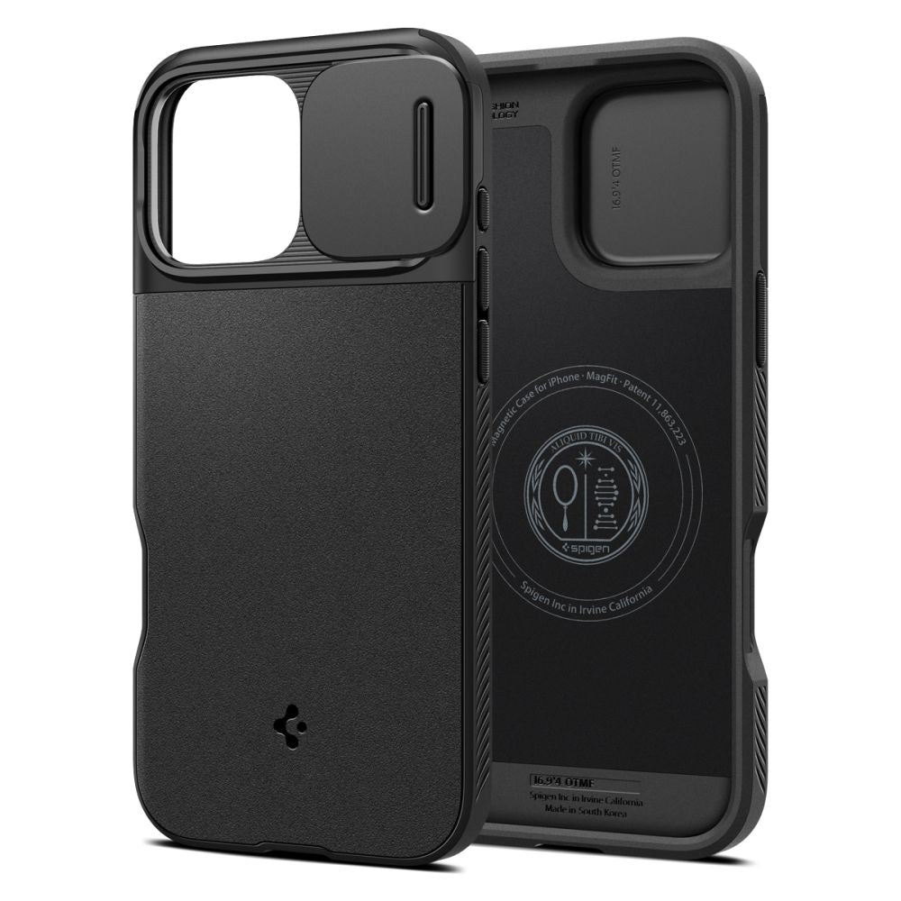 Husa de protectie Spigen Optik Armor MagSafe (ACS08015) compatibil cu iPhone 16 Pro Max, Negru