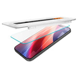 Folie de protectie Spigen (set de 2) Glas.tR EZ-FIT (AGL07928) compatibil cu iPhone 16 Pro / iPhone 17 / iPhone 17 Pro, Transparent