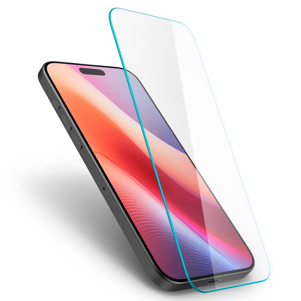 Folie de protectie Spigen Glas.tR Slim HD (AGL06910) compatibil cu iPhone 15 / iPhone 16, Transparent