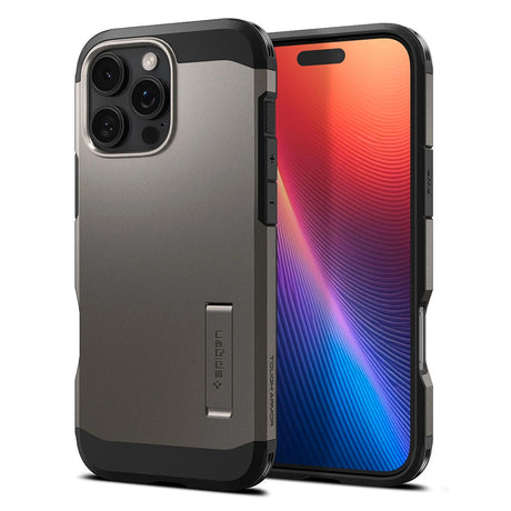 Husa de protectie Spigen Tough Armor MagSafe (ACS08012) compatibil cu iPhone 16 Pro Max, Gunmetal