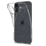 Husa de protectie Spigen Liquid Crystal Glitter (ACS08065) compatibil cu iPhone 16 Plus, Crystal Quartz
