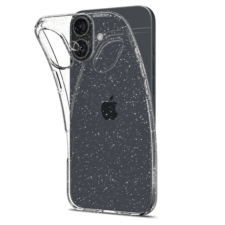Husa de protectie Spigen Liquid Crystal Glitter (ACS08065) compatibil cu iPhone 16 Plus, Crystal Quartz