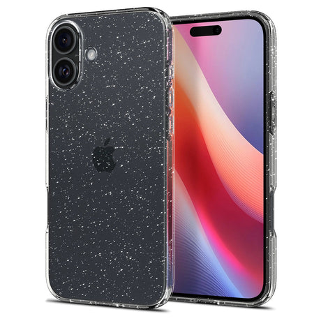 Husa de protectie Spigen Liquid Crystal Glitter (ACS08065) compatibil cu iPhone 16 Plus, Crystal Quartz