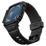 Accesoriu smartwatch Spigen Rugged Armor Pro (ACS08591) compatibil cu Apple Watch 10 42mm / Watch 11 42mm, Negru Mat