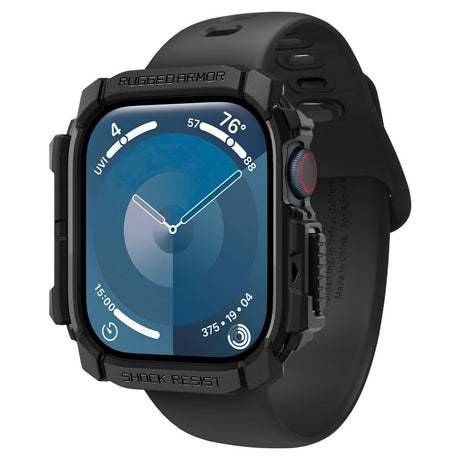 Accesoriu smartwatch Spigen Rugged Armor (ACS08585) compatibil cu Apple Watch 10 42mm / Watch 11 42mm, Negru