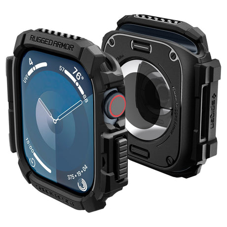 Accesoriu smartwatch Spigen Rugged Armor (ACS08585) compatibil cu Apple Watch 10 42mm / Watch 11 42mm, Negru