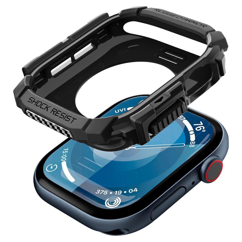 Accesoriu smartwatch Spigen Rugged Armor (ACS08585) compatibil cu Apple Watch 10 42mm / Watch 11 42mm, Negru