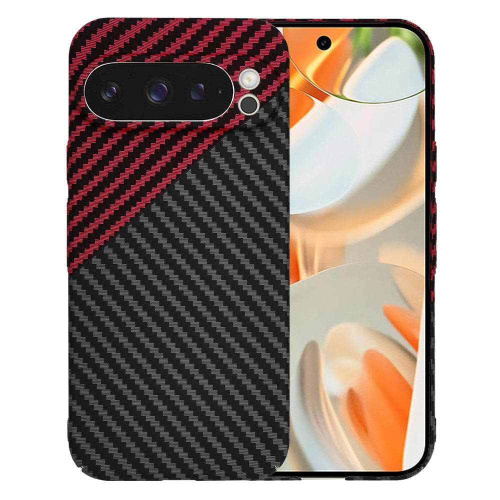 Husa de protectie Techsuit Carbonite FiberShell compatibil cu Google Pixel 9 Pro, Rosu Vortex