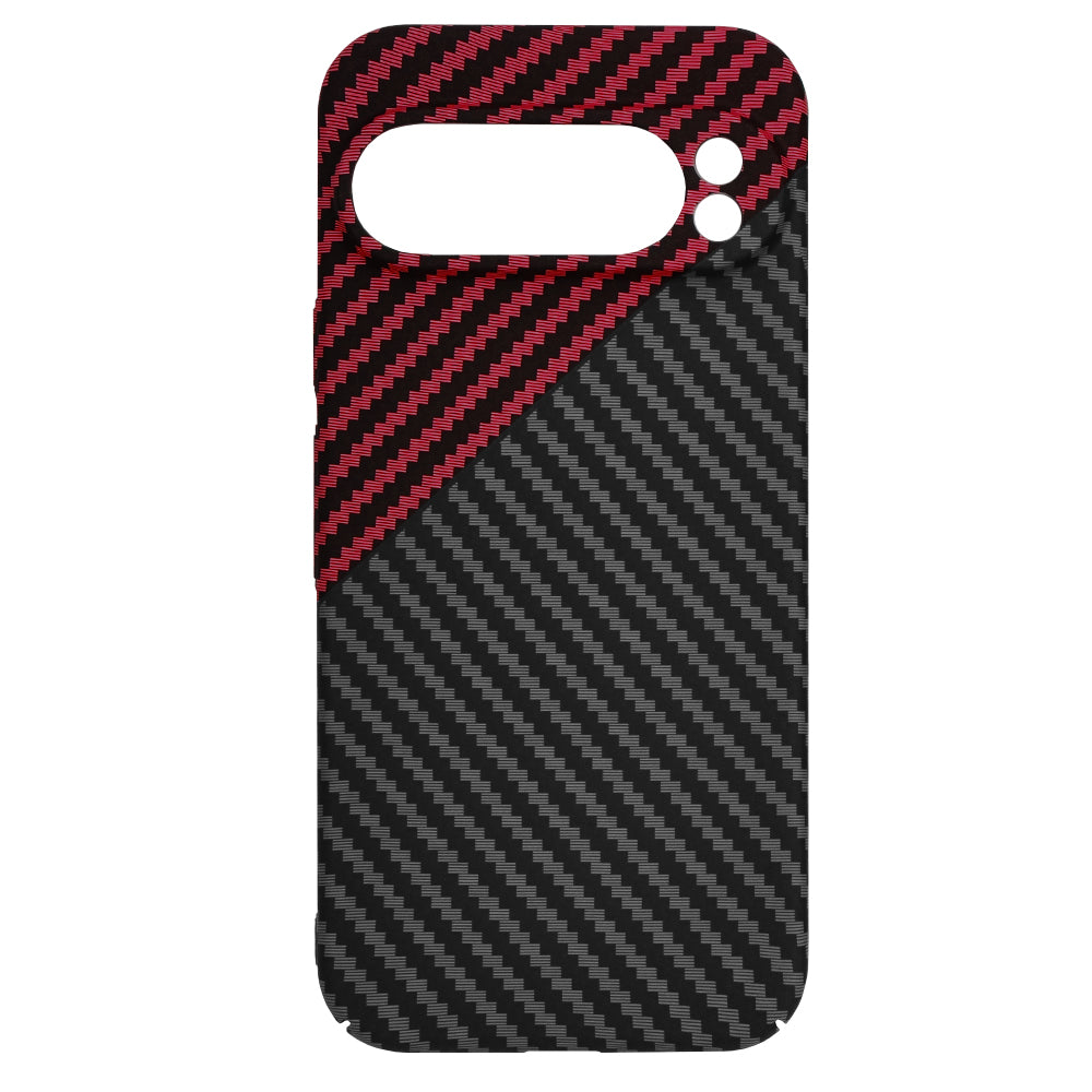 Husa de protectie Techsuit Carbonite FiberShell compatibil cu Google Pixel 9 Pro, Rosu Vortex