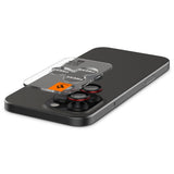 Folie de protectie Spigen (set de 2) Optik.tR EZ Fit Pro Camera Glass (AGL05217) compatibil cu iPhone 14 Pro/Max/15 Pro/Max/16 Pro/Max/17 Pro/Max, Negru
