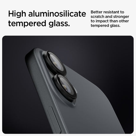 Spigen Optik.tR EZ Fit Pro Camera Glass védőfólia iPhone 17 / iPhone 16 Plus / iPhone 16, fekete