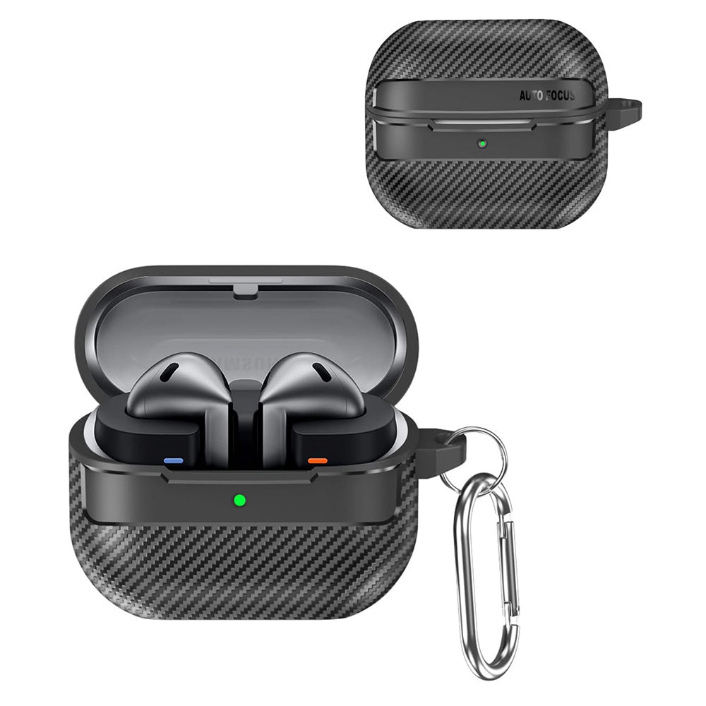 Casti Techsuit CarbonFiber, for Samsung Galaxy Buds 3 / 3 Pro / 3 FE, Negru