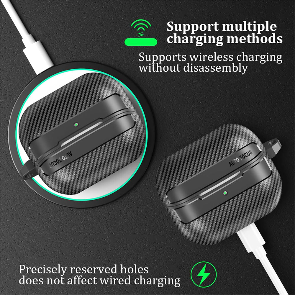 Casti Techsuit CarbonFiber, for Samsung Galaxy Buds 3 / 3 Pro / 3 FE, Negru