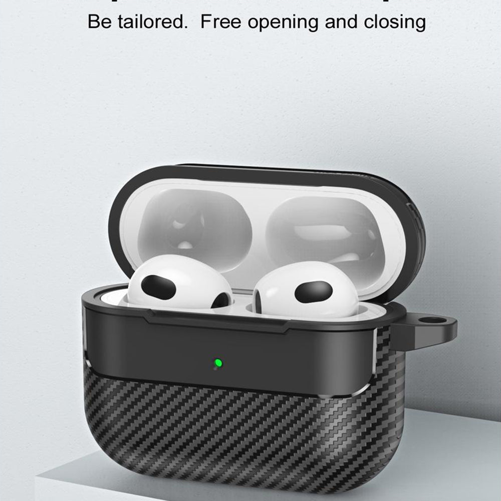 Casti Techsuit CarbonFiber, for AirPods 3, Negru