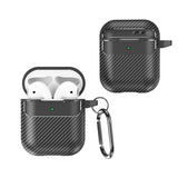 Casti Techsuit CarbonFiber, for AirPods 1 / 2, Negru