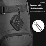 Casti Techsuit CarbonFiber, for AirPods 1 / 2, Negru