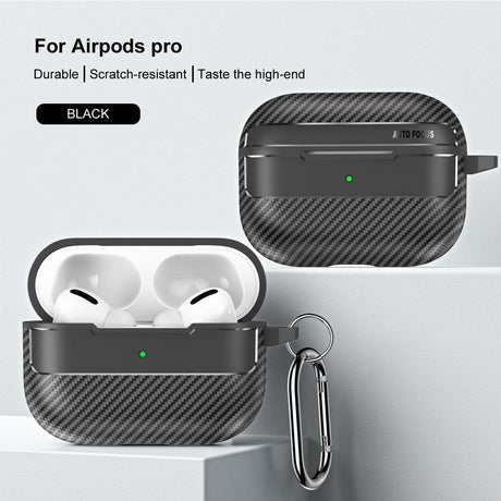 Casti Techsuit CarbonFiber, for Apple AirPods Pro 1 / 2, Negru