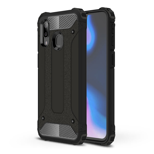 Husa de protectie Techsuit Hybrid Armor compatibil cu Samsung Galaxy A40, Negru
