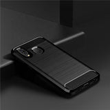 Husa de protectie Techsuit Carbon Silicone compatibil cu Samsung Galaxy A40, Negru