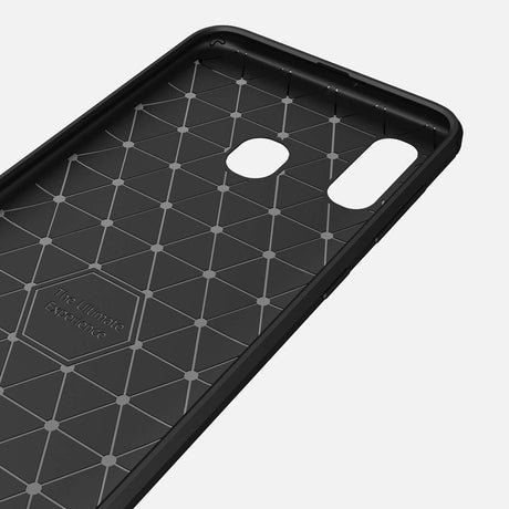 Husa de protectie Techsuit Carbon Silicone compatibil cu Samsung Galaxy A40, Negru