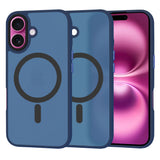 Husa de protectie Techsuit HaloFrost MagSafe Series compatibil cu iPhone 16 Plus, Albastru Inchis