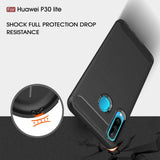 Husa de protectie Techsuit Carbon Silicone compatibil cu Huawei P30 lite / P30 lite New Edition, Negru
